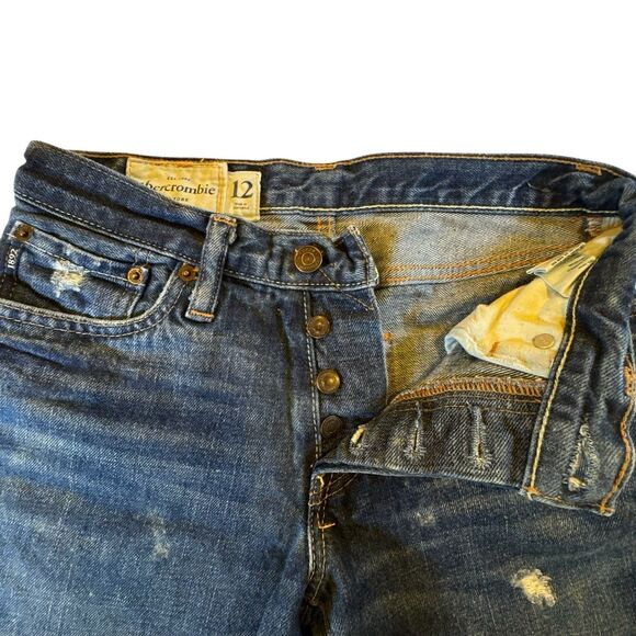 Abercrombie & Fitch Sz 12 Baxter Jeans Low Rise Bootcut Streetwear Western Y2K - Picture 10 of 16
